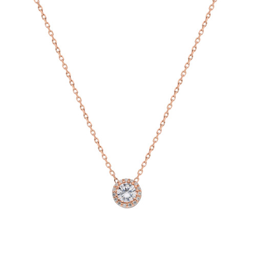 Glorria 925k Sterling Silver Solitaire Necklace