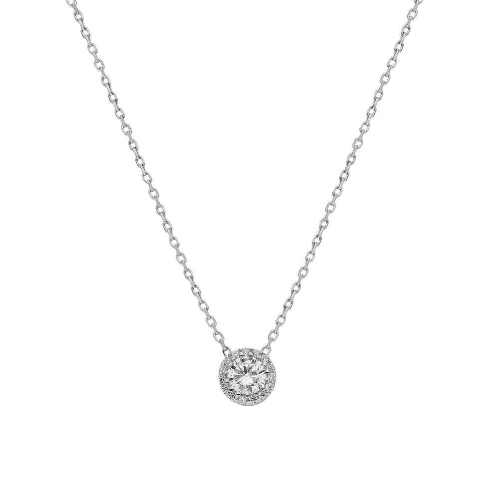 Glorria 925k Sterling Silver Solitaire Necklace