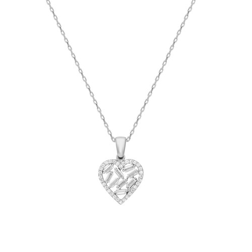 Glorria 925k Sterling Silver Heart Necklace Glorria 925k Sterling Silver Heart Necklace