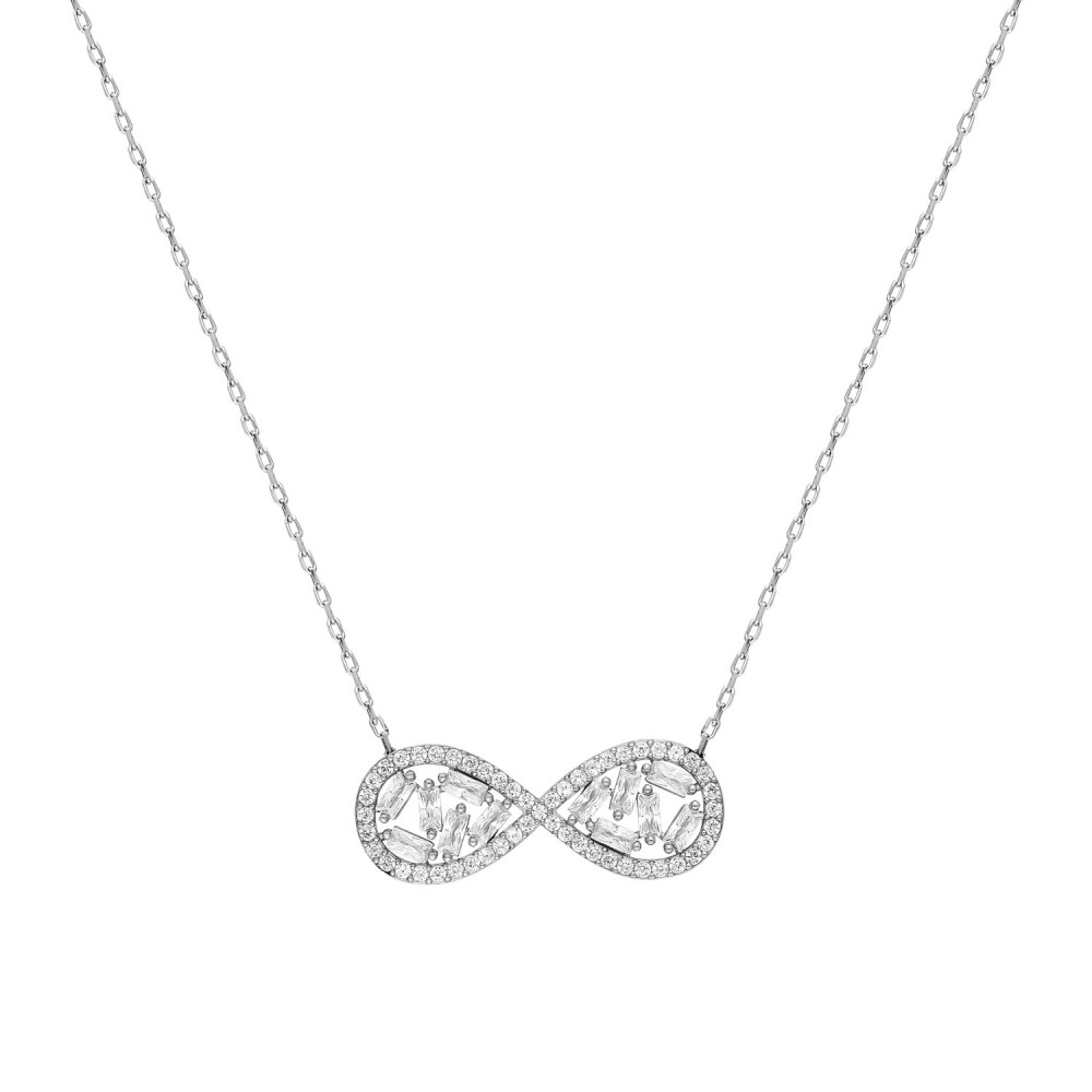 Glorria 925k Sterling Silver Infinity Necklace