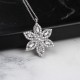 Glorria 925k Sterling Silver Flower Necklace