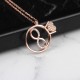 Glorria 925k Sterling Silver Infinity Solitaire Necklace