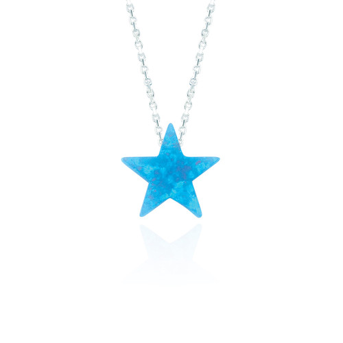 Glorria 925k Sterling Silver Opal Star Necklace Glorria 925k Sterling Silver Opal Star Necklace