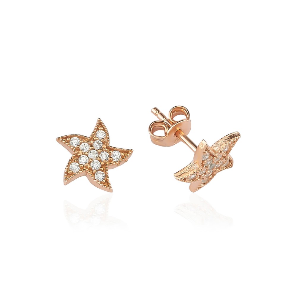 Glorria 925k Sterling Silver Starfish Earring