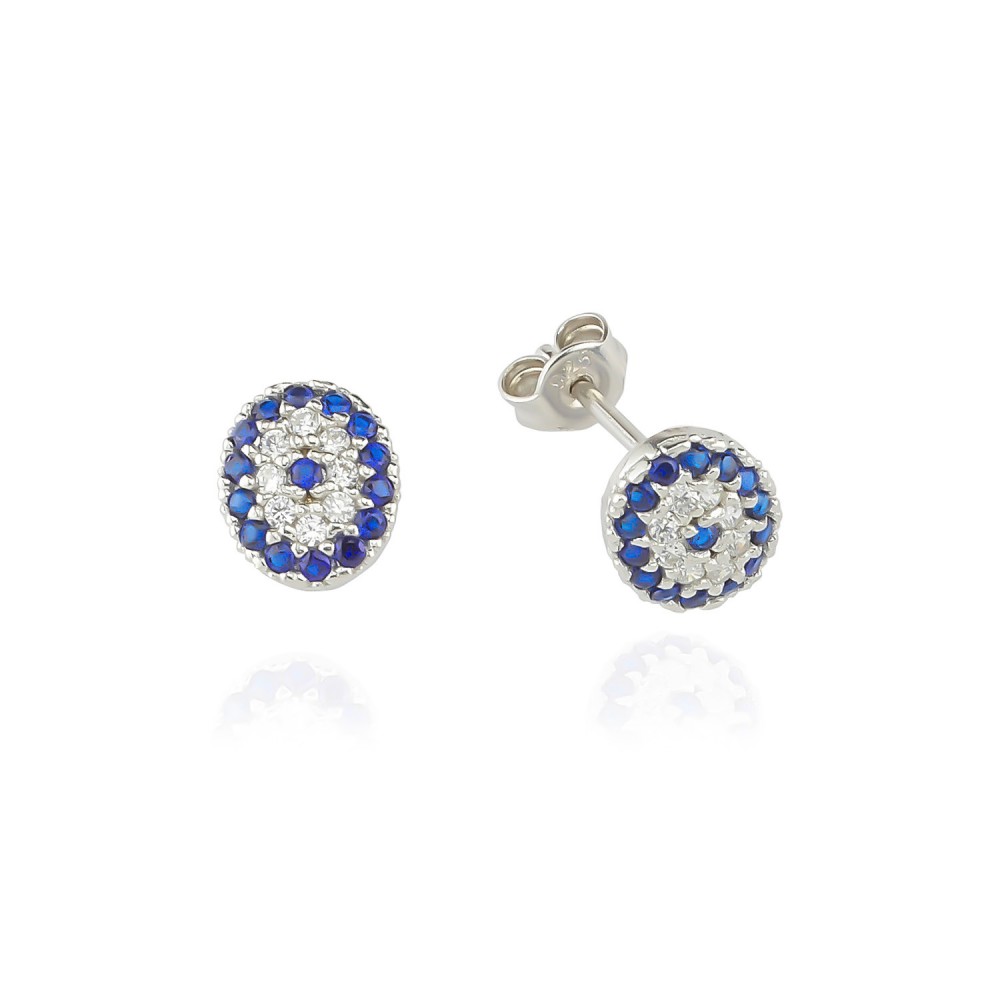 Glorria 925k Sterling Silver Evil Eye Earring