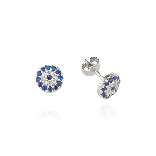 Glorria 925k Sterling Silver Evil Eye Earring Glorria 925k Sterling Silver Evil Eye Earring