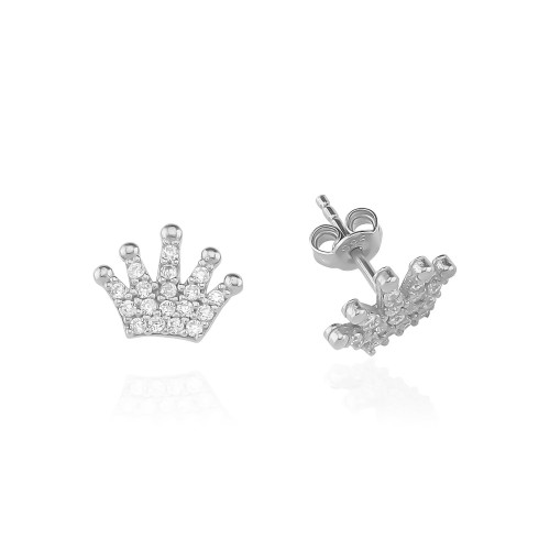 Glorria 925k Sterling Silver Crown Earring Glorria 925k Sterling Silver Crown Earring