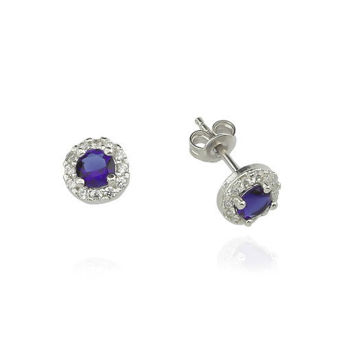 Glorria 925k Sterling Silver Round Anthurage Earring Glorria 925k Sterling Silver Round Anthurage Earring