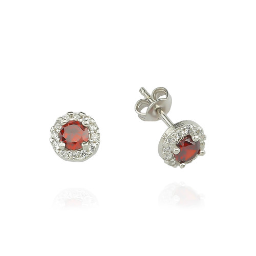 Glorria 925k Sterling Silver Round Anthurage Earring Glorria 925k Sterling Silver Round Anthurage Earring