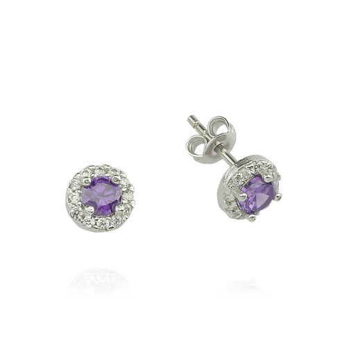 Glorria 925k Sterling Silver Round Anthurage Earring Glorria 925k Sterling Silver Round Anthurage Earring