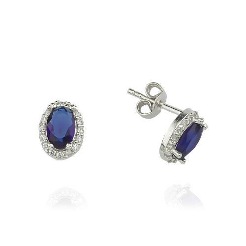 Glorria 925k Sterling Silver Oval Anthurage Earring Glorria 925k Sterling Silver Oval Anthurage Earring