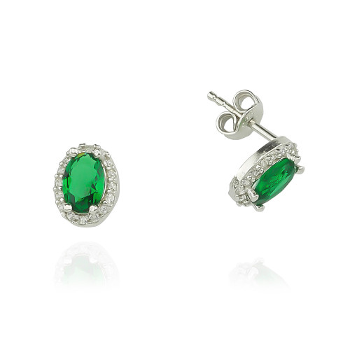 Glorria 925k Sterling Silver Oval Anthurage Earring Glorria 925k Sterling Silver Oval Anthurage Earring