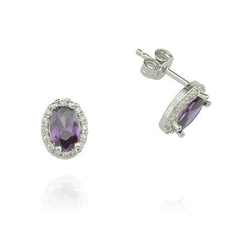 Glorria 925k Sterling Silver Oval Anthurage Earring Glorria 925k Sterling Silver Oval Anthurage Earring