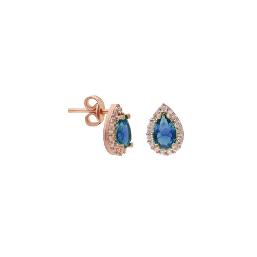 Glorria 925k Sterling Silver Navy Blue Anthurage Earring Glorria 925k Sterling Silver Navy Blue Anthurage Earring