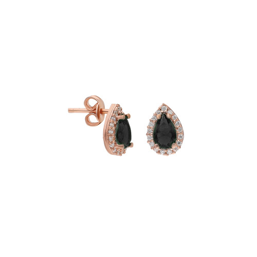 Glorria 925k Sterling Silver Black Anthurage Earring Glorria 925k Sterling Silver Black Anthurage Earring