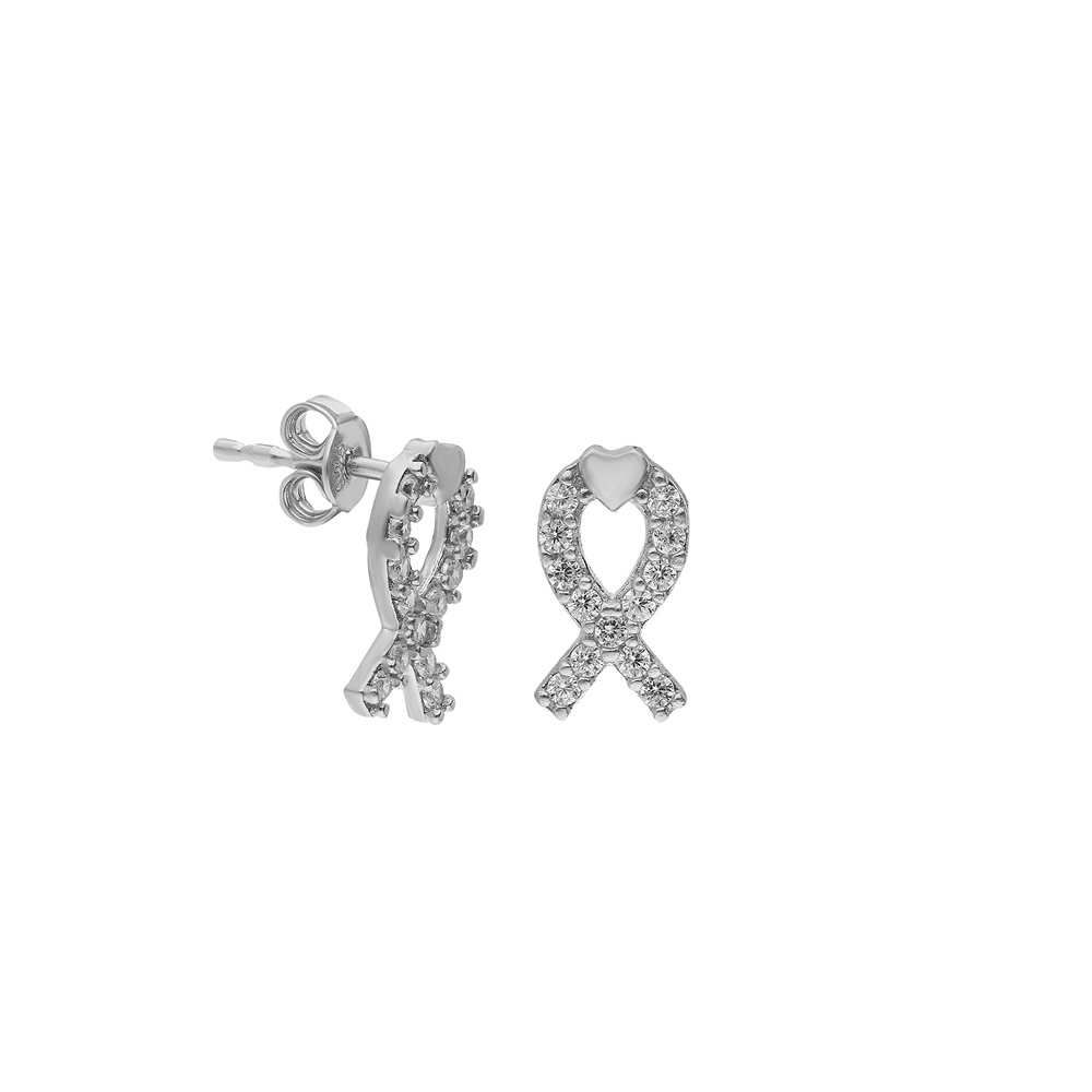 Glorria 925k Sterling Silver Fish Earring