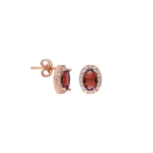 Glorria 925k Sterling Silver Red Anthurage Earring Glorria 925k Sterling Silver Red Anthurage Earring