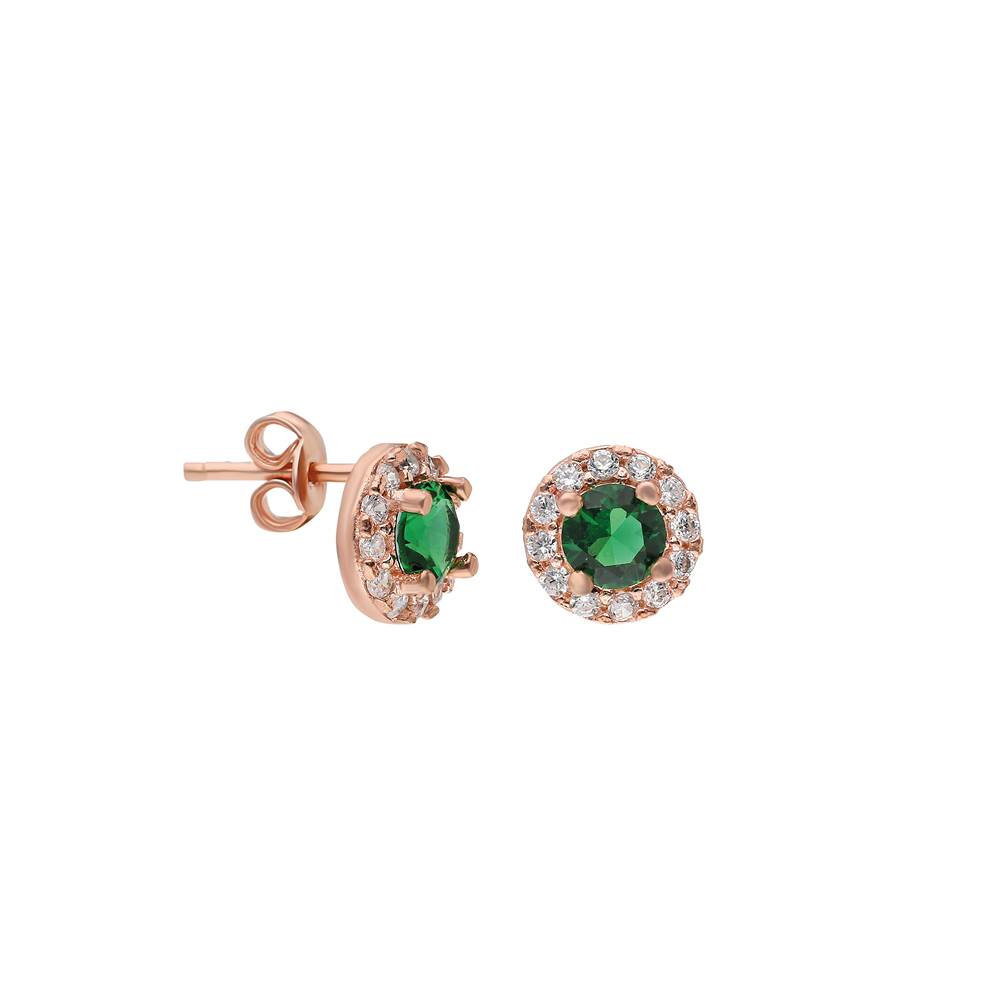 Glorria 925k Sterling Silver Green Anthurage Earring