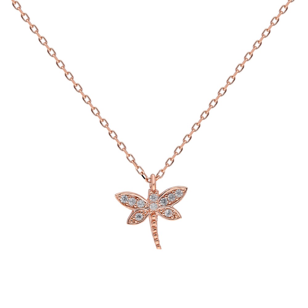 Glorria 925k Sterling Silver Dragonfly Necklace