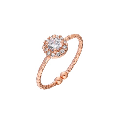 Glorria 925k Sterling Silver Round Anthurage Ring Glorria 925k Sterling Silver Round Anthurage Ring
