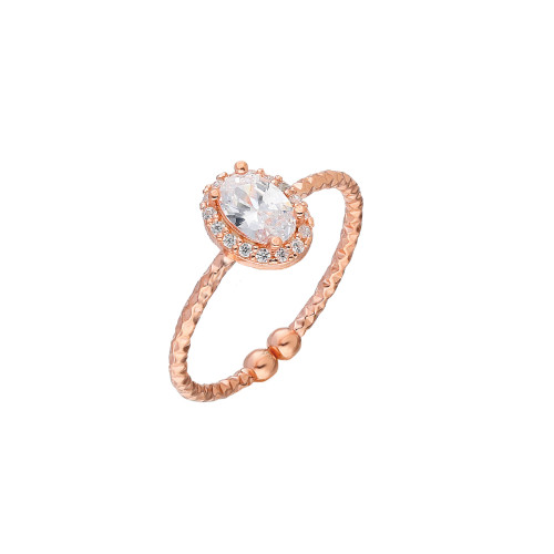 Glorria 925k Sterling Silver Oval Anthurage Ring Glorria 925k Sterling Silver Oval Anthurage Ring