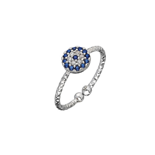 Glorria 925k Sterling Silver Evil Eye Ring Glorria 925k Sterling Silver Evil Eye Ring