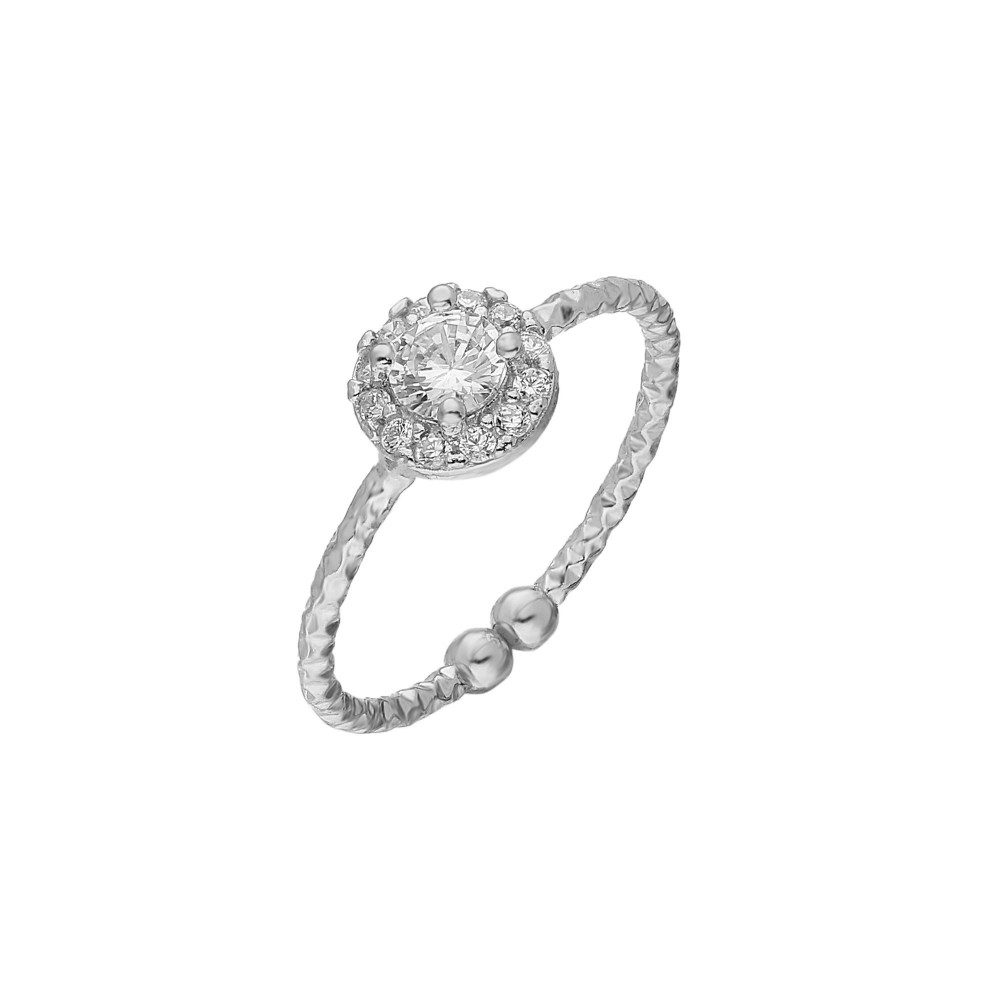 Glorria 925k Sterling Silver Round Anthurage Ring Glorria 925k Sterling Silver Round Anthurage Ring