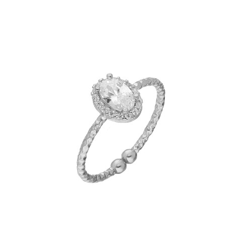 Glorria 925k Sterling Silver Oval Anthurage Ring Glorria 925k Sterling Silver Oval Anthurage Ring