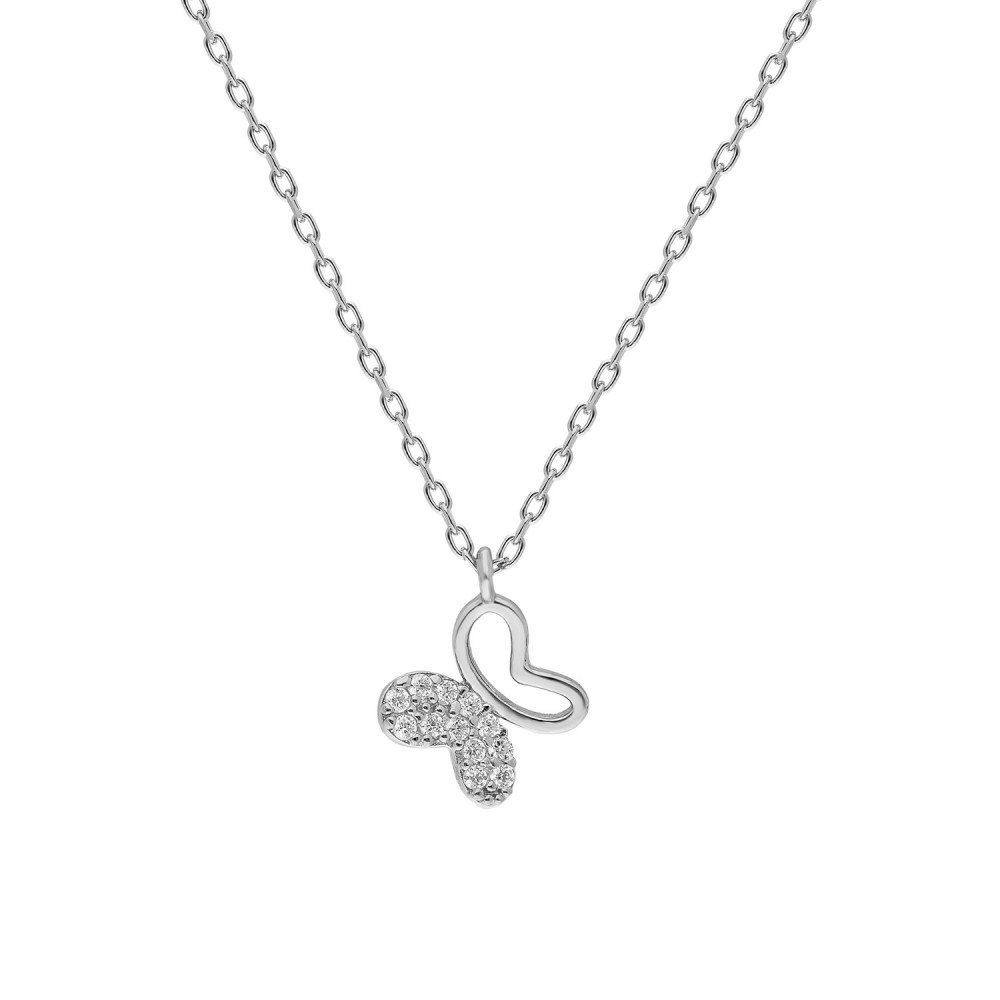 Glorria 925k Sterling Silver Butterfly Necklace