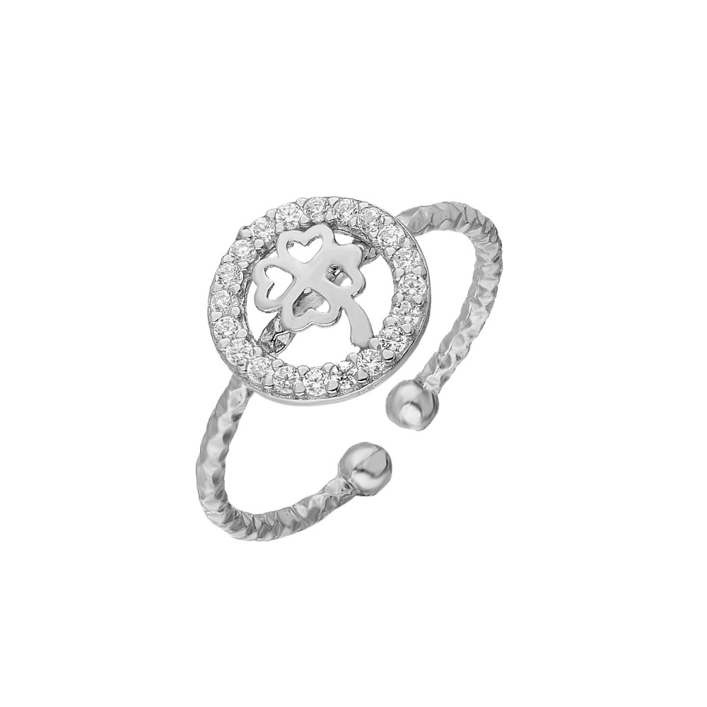 Glorria 925k Sterling Silver Clover Ring