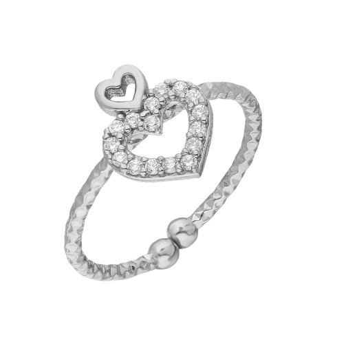 Glorria 925k Sterling Silver Heart Ring Glorria 925k Sterling Silver Heart Ring