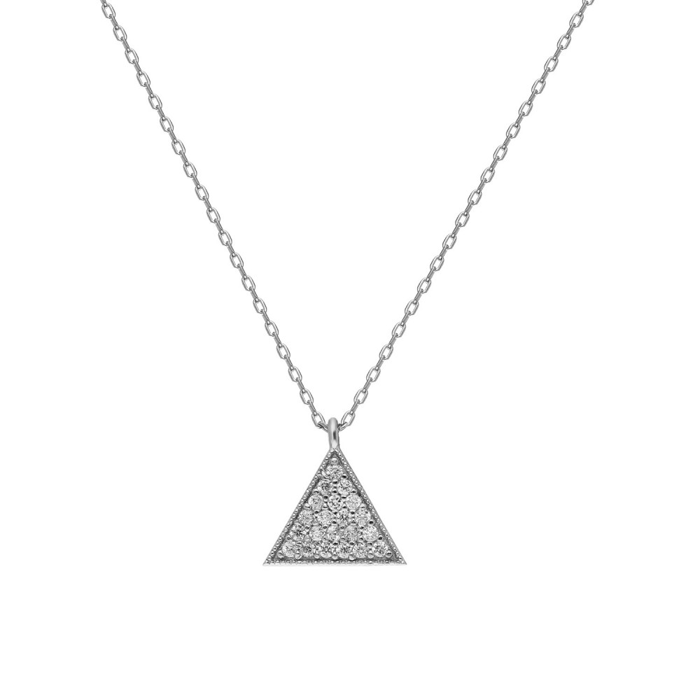 Glorria 925k Sterling Silver Threegen Necklace