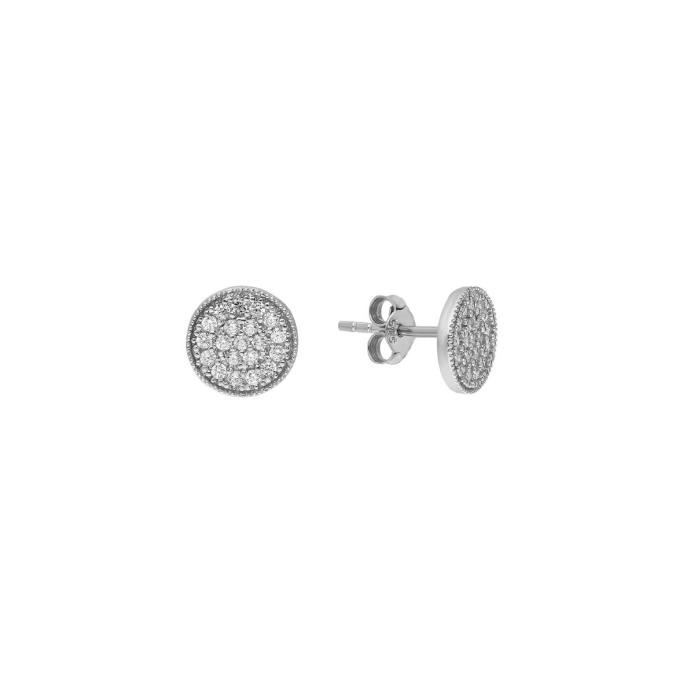 Glorria 925k Sterling Silver Round Earring Glorria 925k Sterling Silver Round Earring