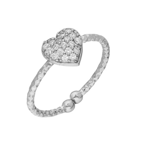 Glorria 925k Sterling Silver Heart Ring Glorria 925k Sterling Silver Heart Ring