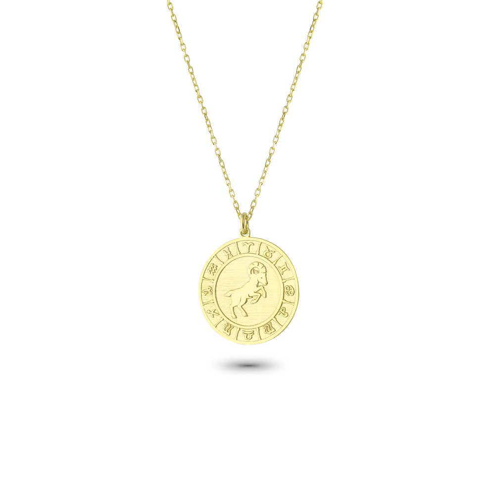 Glorria 925k Sterling Silver Aries Zodiac Necklace