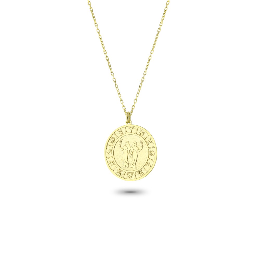 Glorria 925k Sterling Silver Gemini Zodiac Necklace
