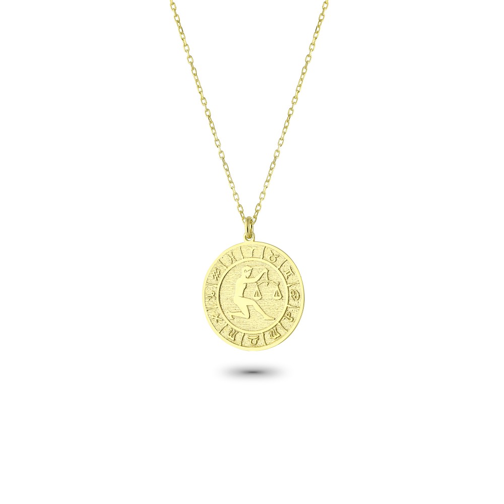 Glorria 925k Sterling Silver Libra Zodiac Necklace