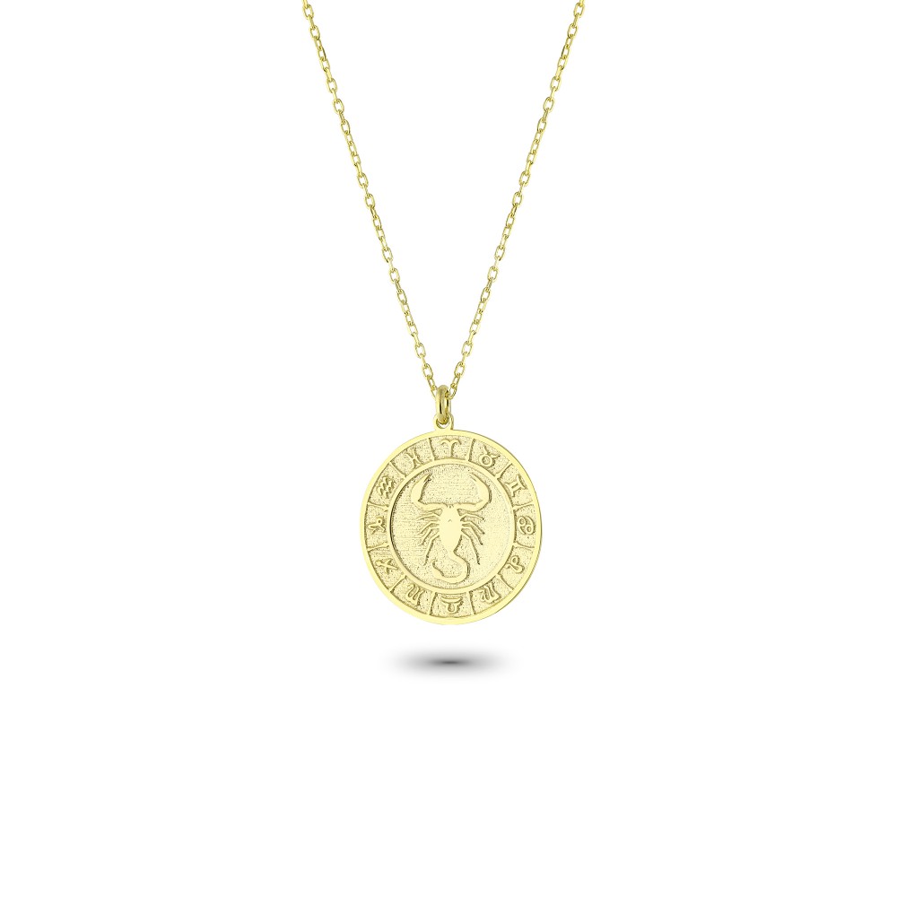 Glorria 925k Sterling Silver Scorpio Zodiac Necklace