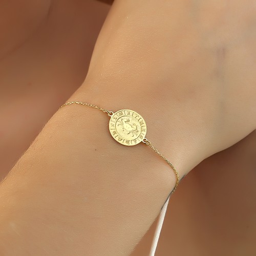 Glorria 925k Sterling Silver Cancer Zodiac Bracelet