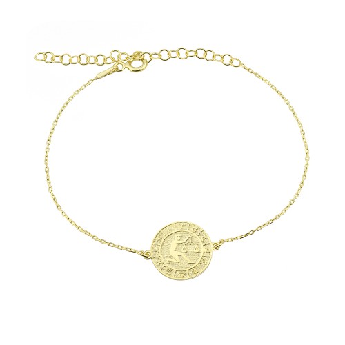 Glorria 925k Sterling Silver Libra Zodiac Bracelet