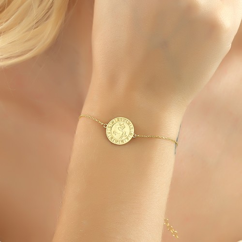 Glorria 925k Sterling Silver Sagittarius Zodiac Bracelet