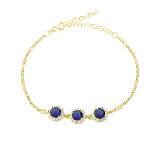 Glorria 925k Sterling Silver Anturage Round Bracelet