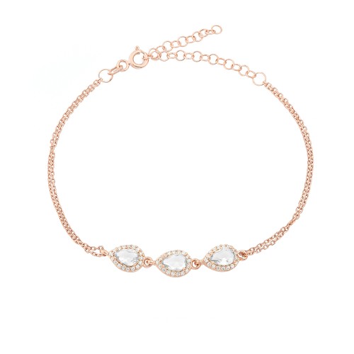 Glorria 925k Sterling Silver Anturage Drop Bracelet