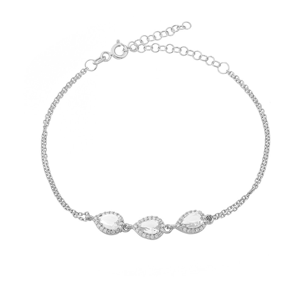 Glorria 925k Sterling Silver Anturage Drop Bracelet