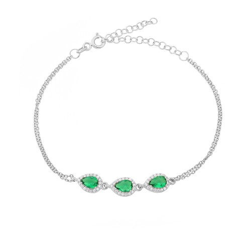 Glorria 925k Sterling Silver Anturage Drop Bracelet