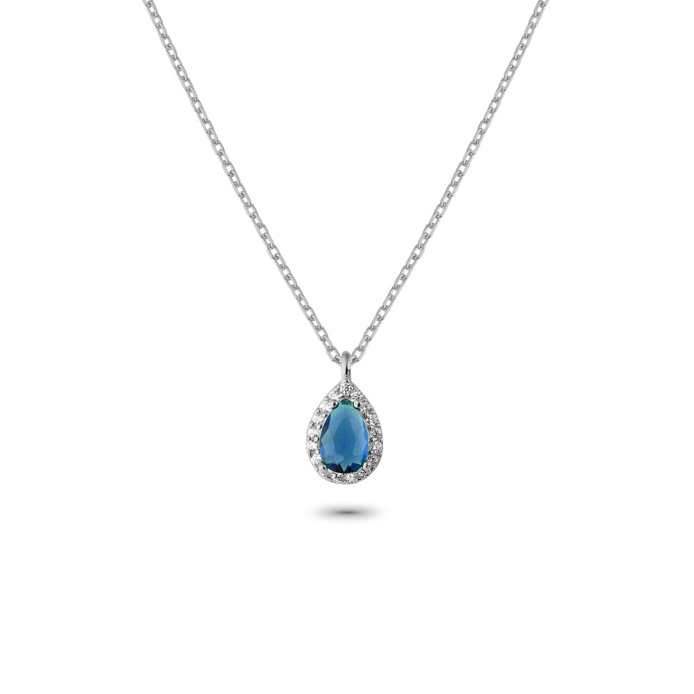 Glorria 925k Sterling Silver Anturage Drop Necklace