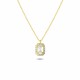 Glorria 925k Sterling Silver Baguette Necklace