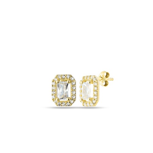 Glorria 925k Sterling Silver Baguette Earrings Glorria 925k Sterling Silver Baguette Earrings