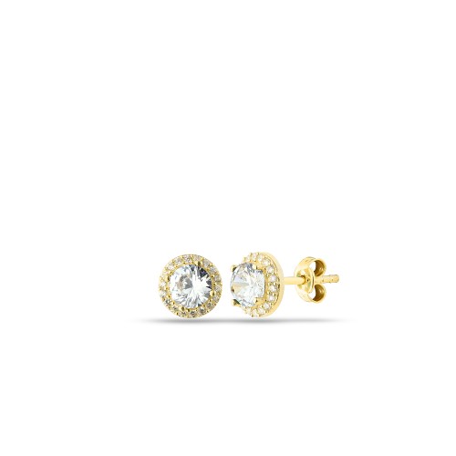 Glorria 925k Sterling Silver Round Anturage Earrings Glorria 925k Sterling Silver Round Anturage Earrings