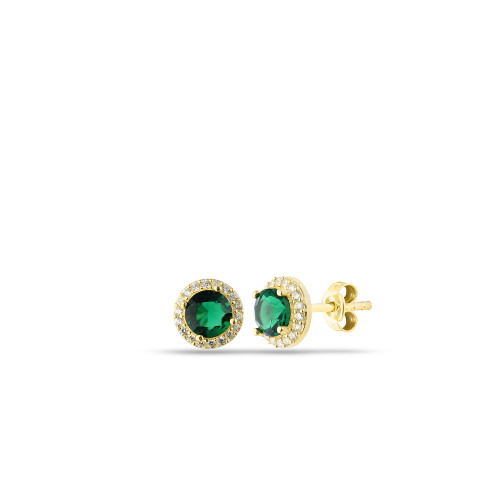 Glorria 925k Sterling Silver Round Anturage Earrings Glorria 925k Sterling Silver Round Anturage Earrings